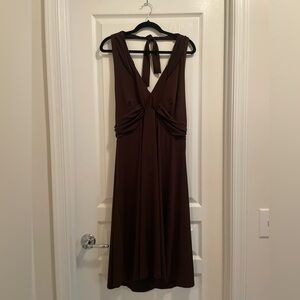 Cool pin-up type summer dress. Open back. Deep brown. Great condition.